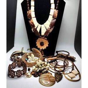 Neutral Tone Mixed Jewelry Lot Bundle